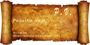 Peinits Vajk névjegykártya